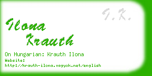 ilona krauth business card